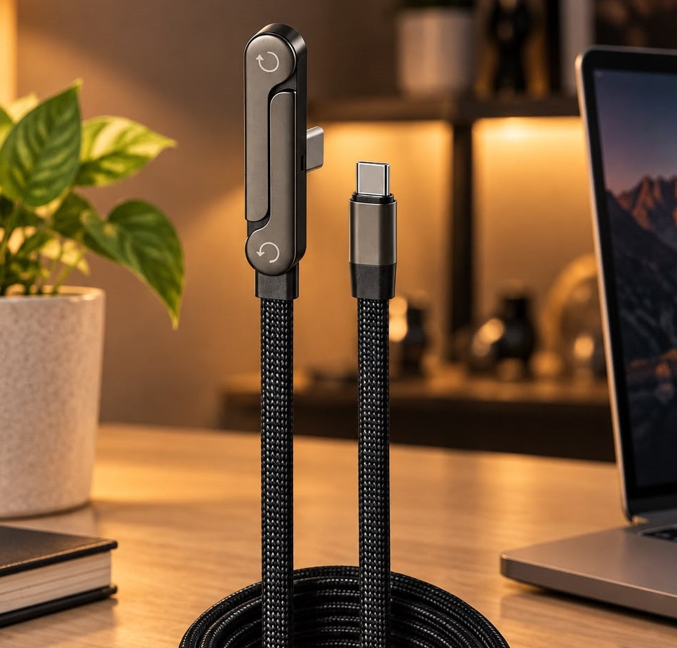 Fast Charging C-Type Cable With Phone Stand
